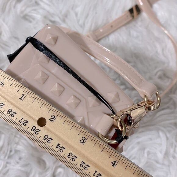 🍁$12 sale🍁DELUXITY jelly crossbody bag studded gold hardware removbl adj strap - Picture 10 of 11